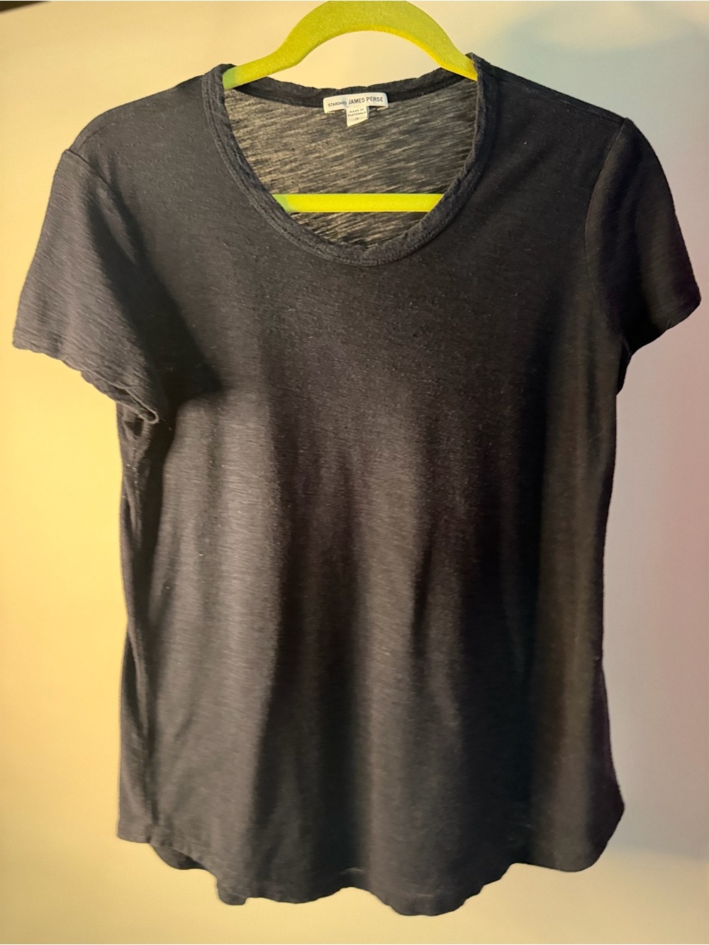 James Perse Black Short Sleeve Crewneck Tee